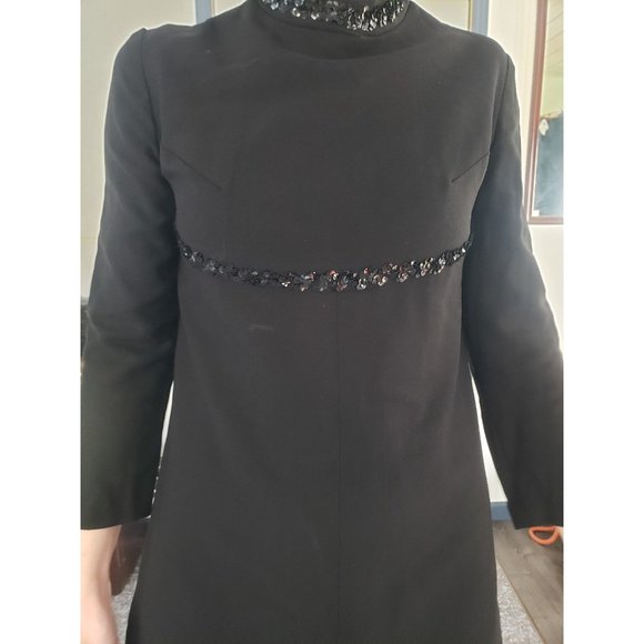 60s Mod Black Mini Dress‎ - Picture 5 of 5
